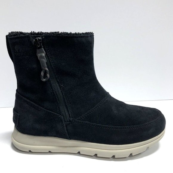 Sorel Explorer Zip Women's Waterproof Boots Black Size 7 M